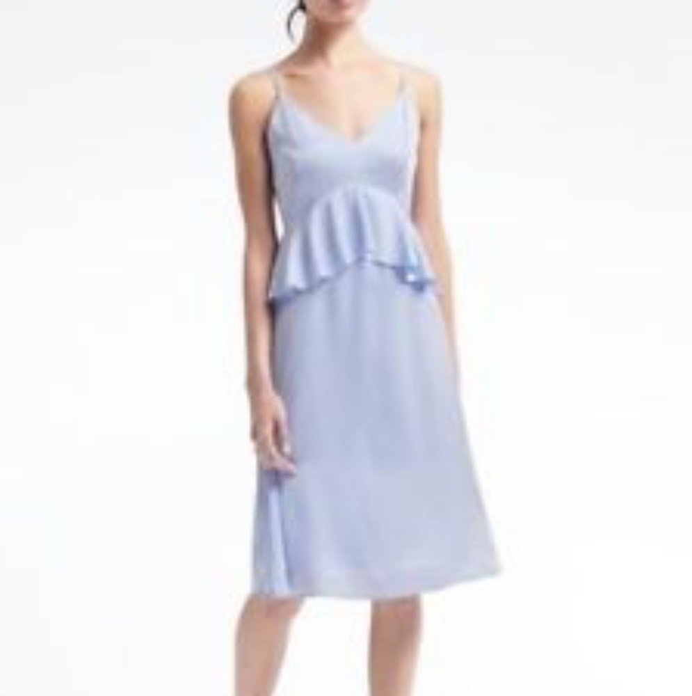 Banana Republic Silk Peplum Dress